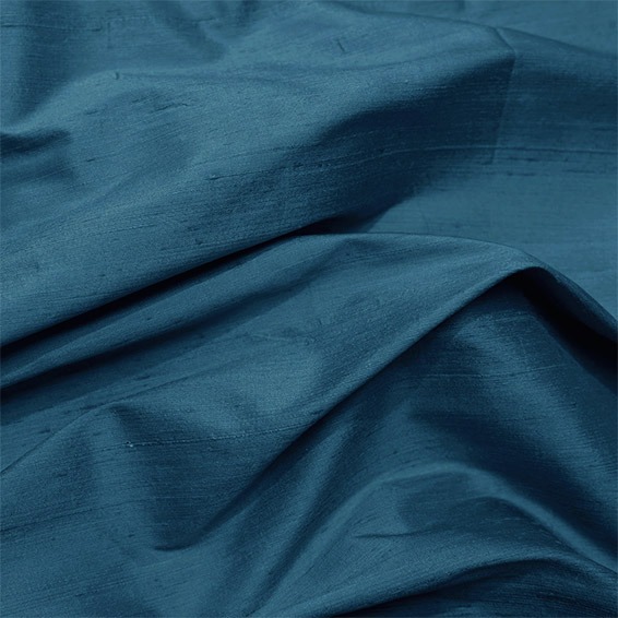 Ahisma Luxe Faux Silk Blue Azure Curtains