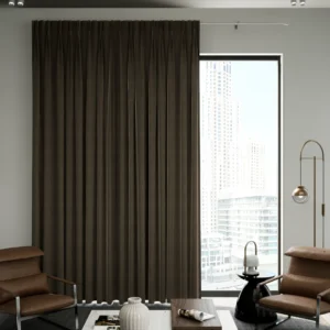 Blackout Curtain - Pinch Pleat - Brown
