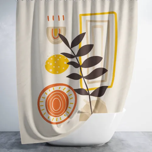 Extra Long Fabric Single Shower Curtain 1