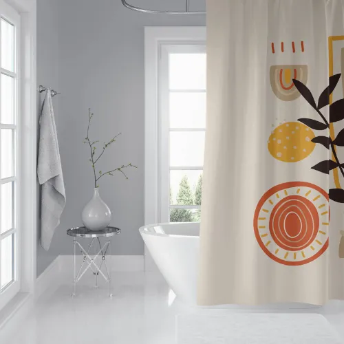 Extra Long Fabric Single Shower Curtain - Image 3