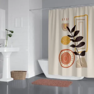 Extra Long Fabric Single Shower Curtain
