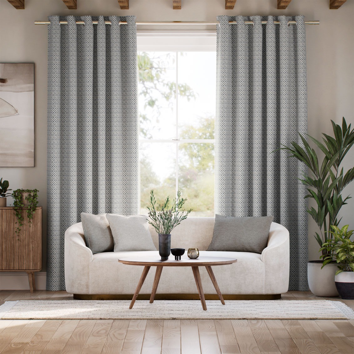 Giverny Slate Curtains