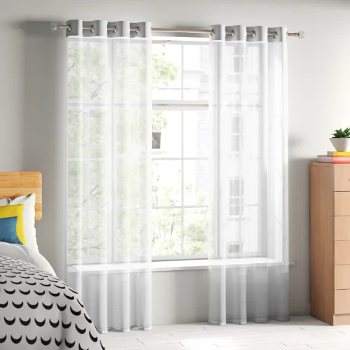 Jamie Eyelet Sheer Voile Curtain Panel