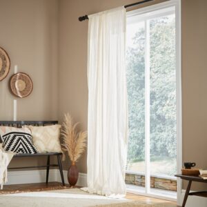 Zofia Broderie Slot Top Single Curtain Voile