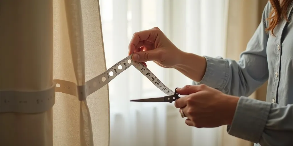 What are the steps to use eyelet tape for curtains?