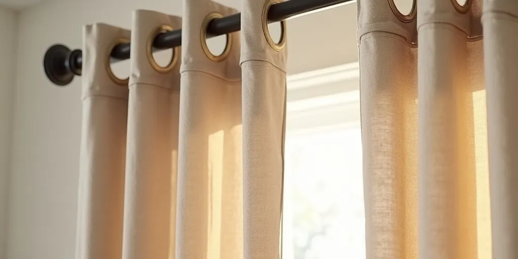 How does eyelet tape make curtains easy to open and close?