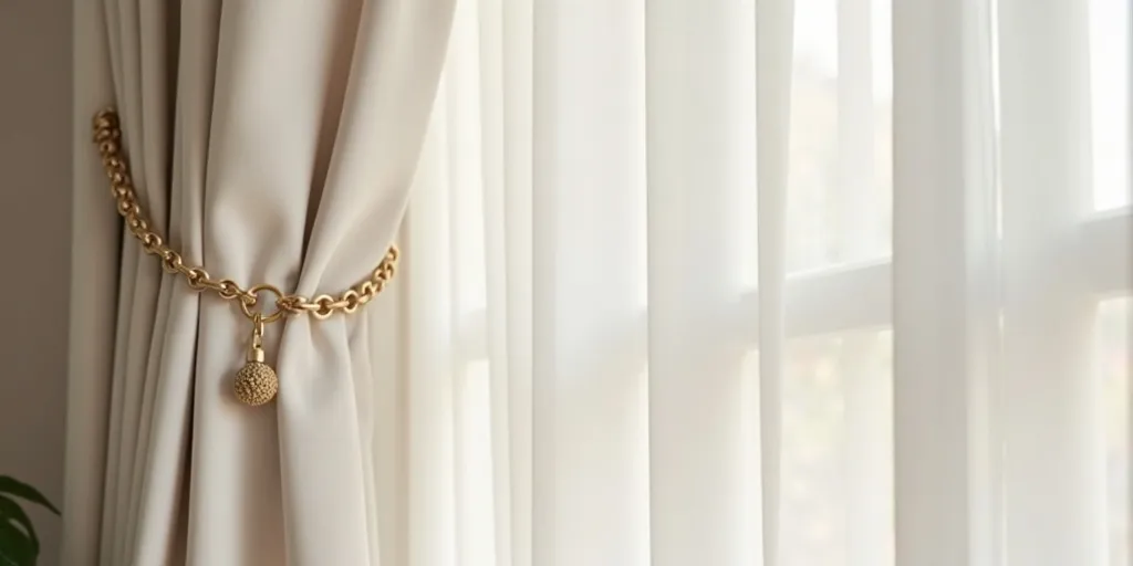 What should eyelet curtains look like when drawn shut?