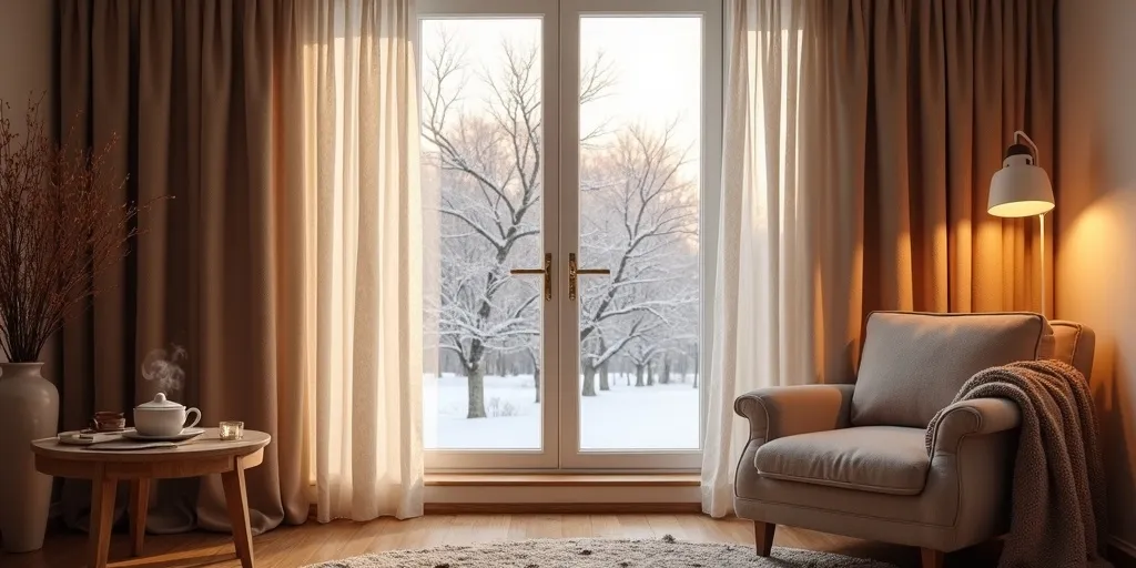 What benefits do blackout curtains provide in terms of insulation?