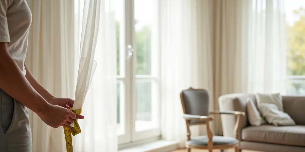 How do you measure for sheer curtain panels?