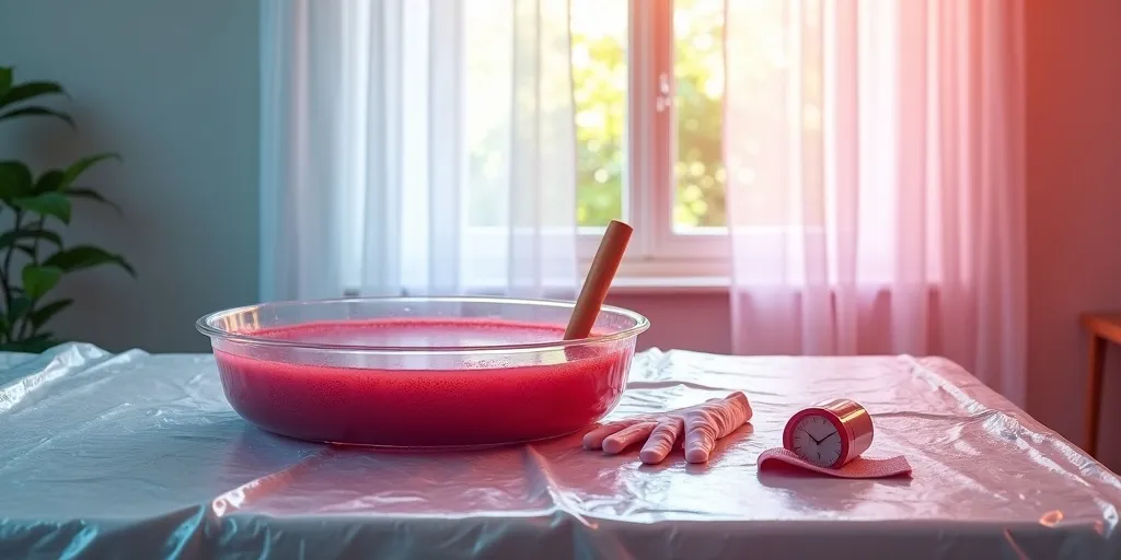 What are the recommended steps for dyeing sheer curtains?