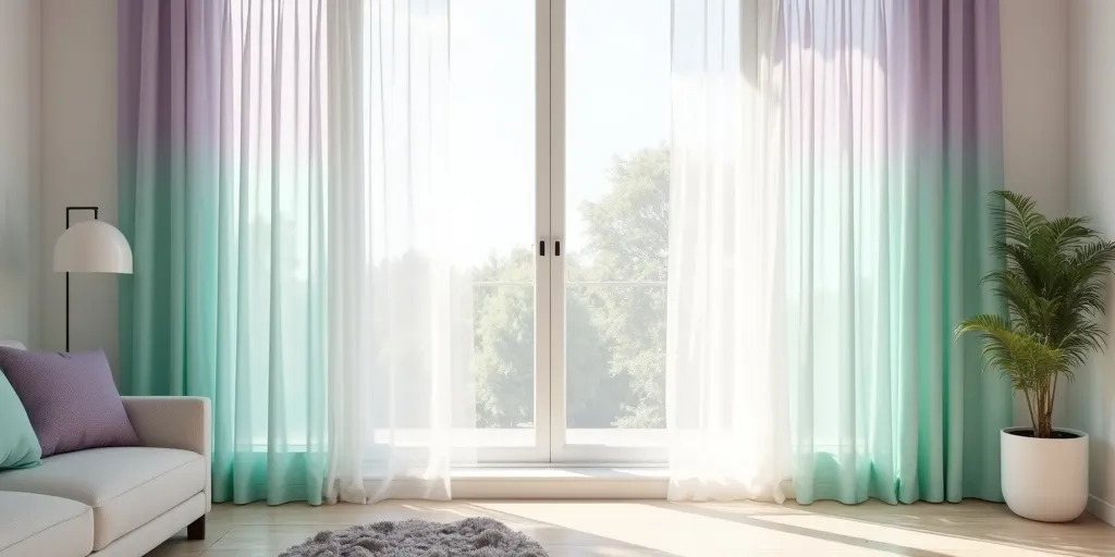 How can dyeing sheer curtains enhance home decor?