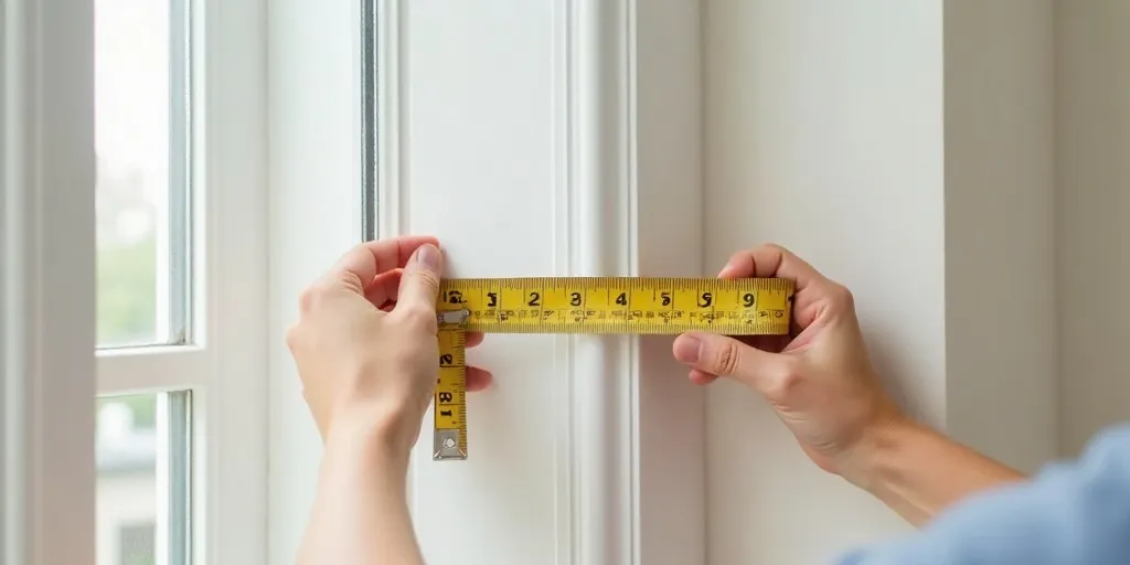 What is the first step in hanging eyelet curtains?