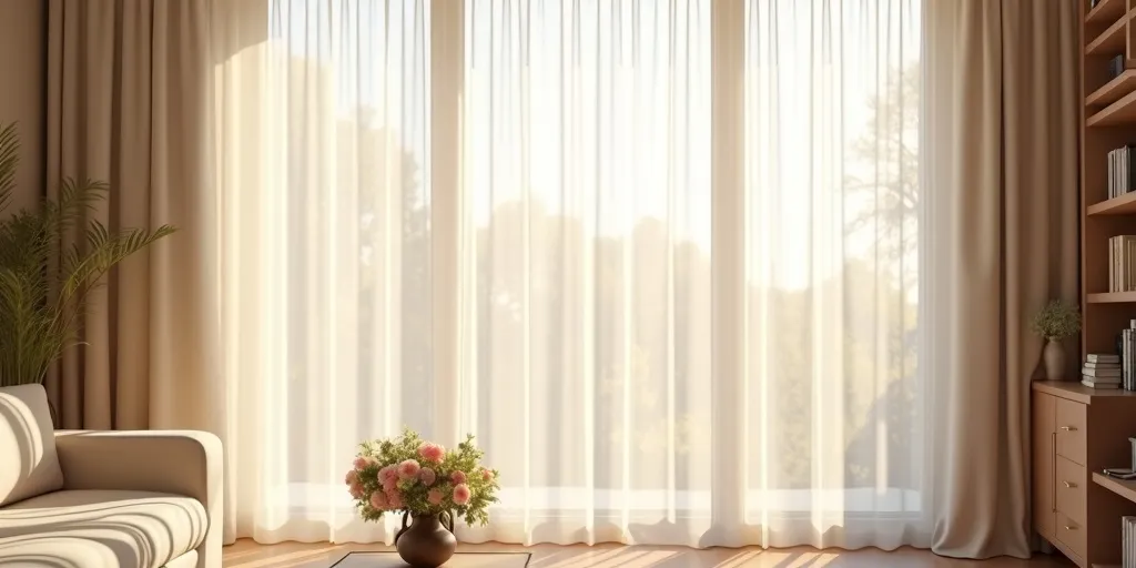 What are some ways to enhance privacy with sheer curtains?
