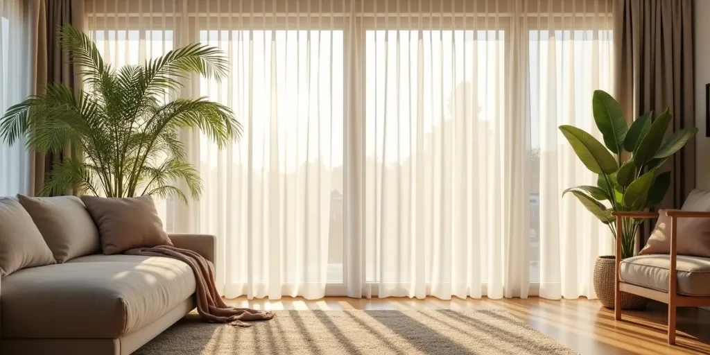 What solutions can be used to make sheer curtains more private?
