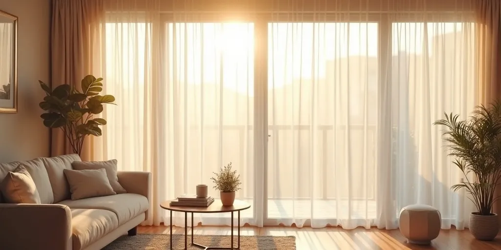 How to add privacy to sheer curtains without blocking out light?