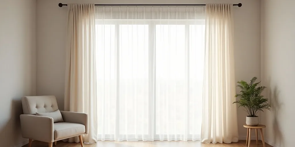 How to hang sheer curtains close to the ceiling?