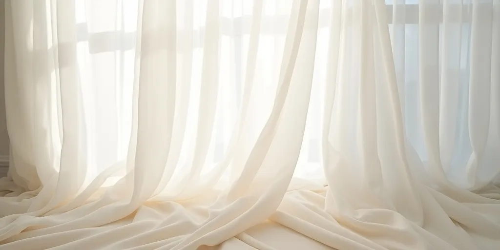 What fabrics are used for sheer curtains?