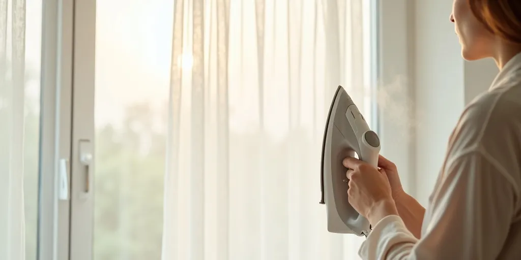How to safely iron sheer curtains?