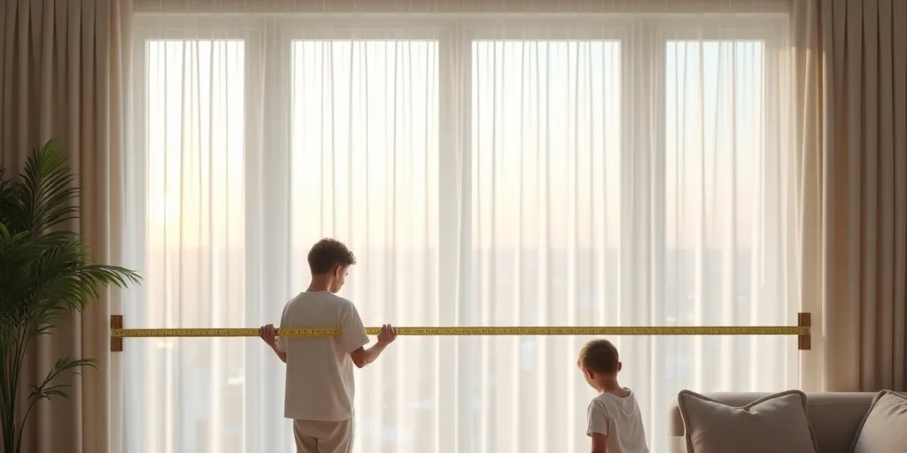 How do you measure the length for sheer curtains?