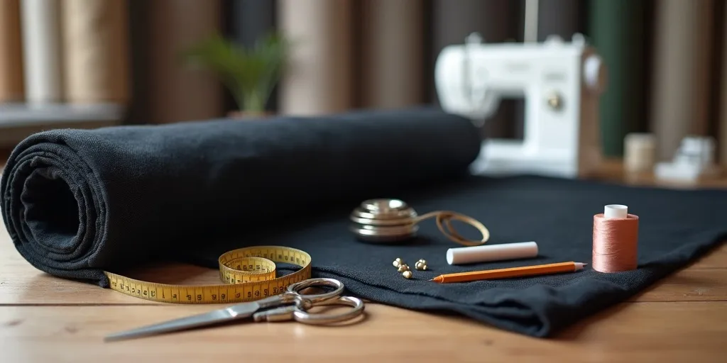 What materials are needed to sew blackout curtains?