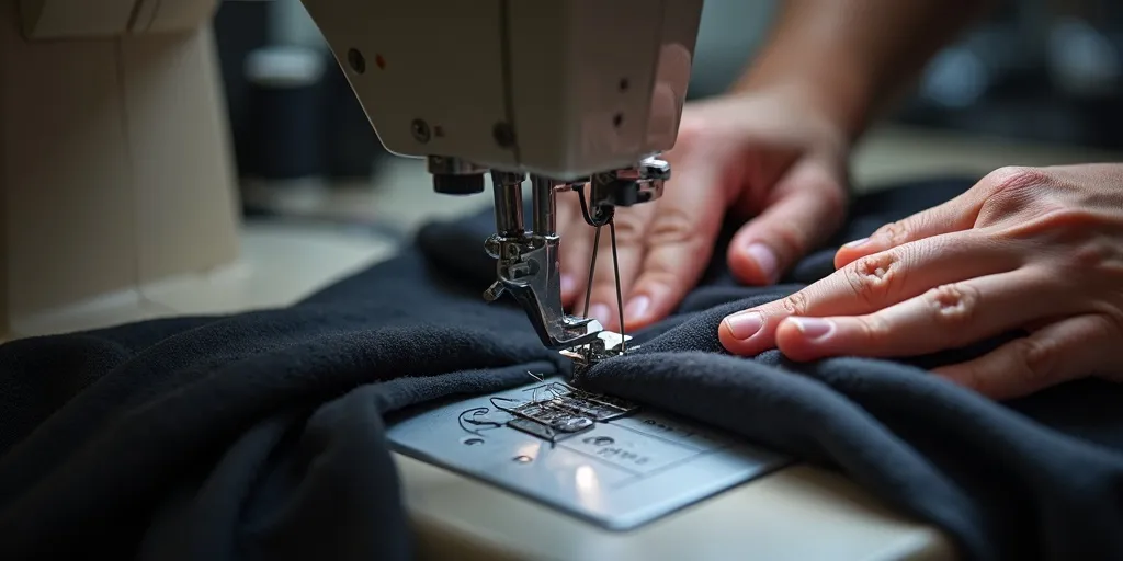 What is the process for sewing blackout fabric and lining together?