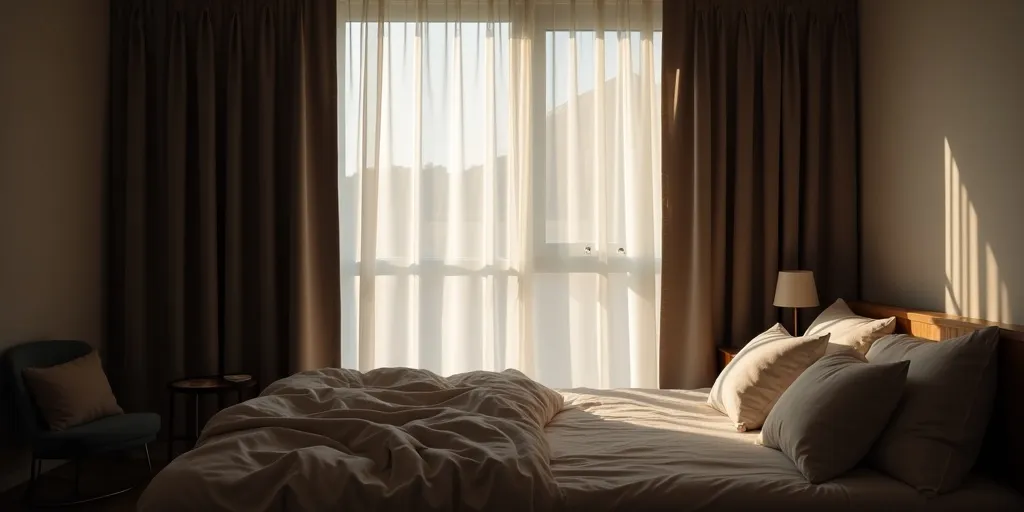 What benefits do blackout curtains provide in a room?