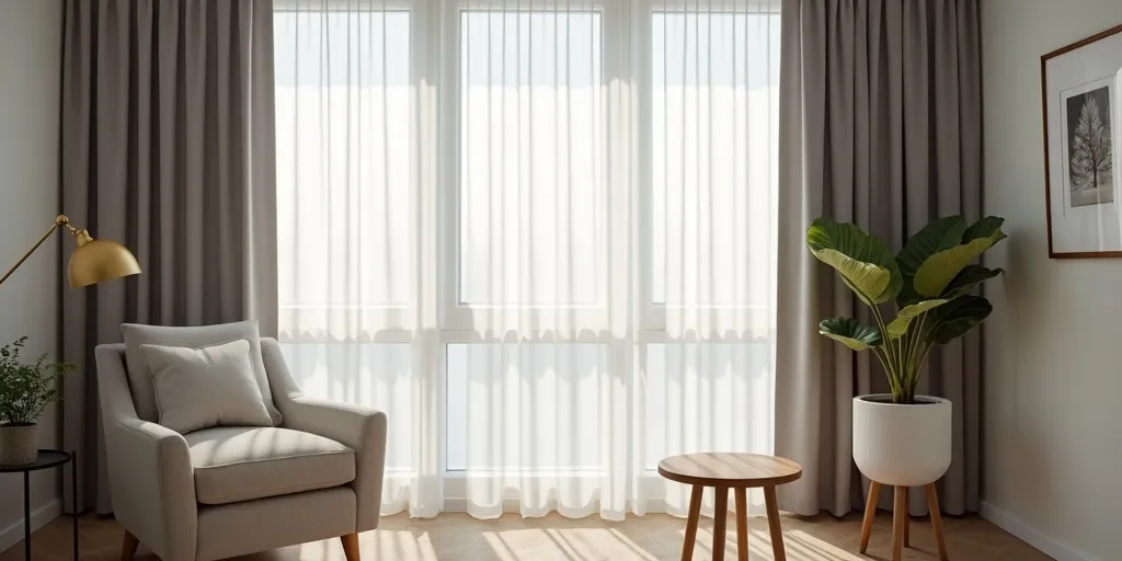 Why are grey eyelet curtains popular for light-filtering?
