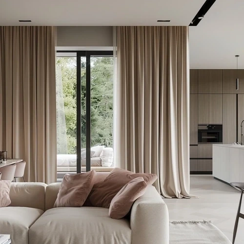 Best Quality Silk Living Room Curtains