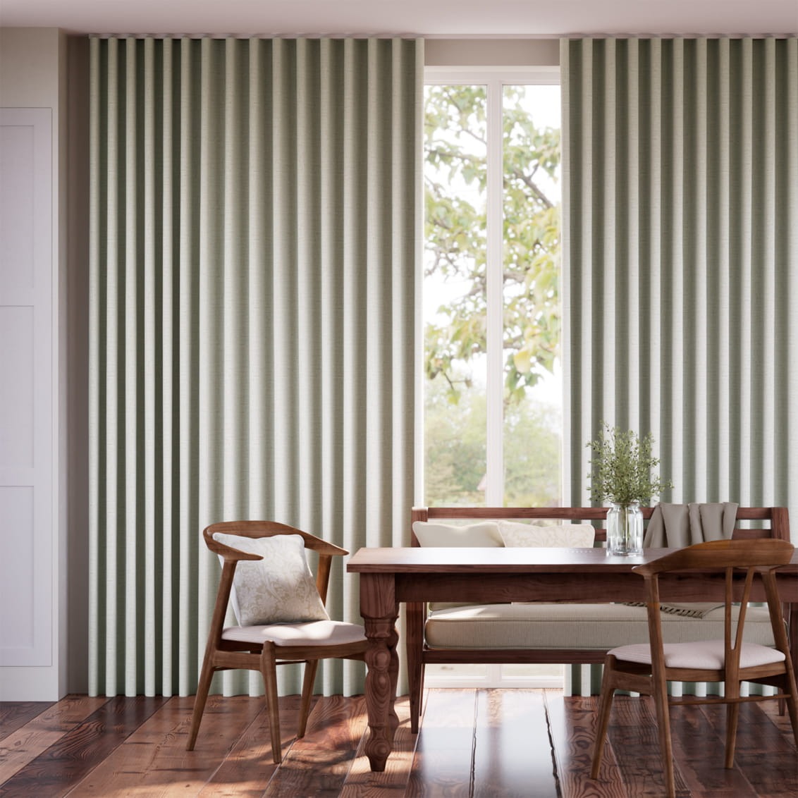 Bijou Linen Oatmeal Motorised Curtain