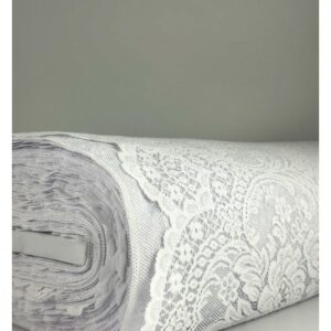 Clumber Floral White Net Complete Roll