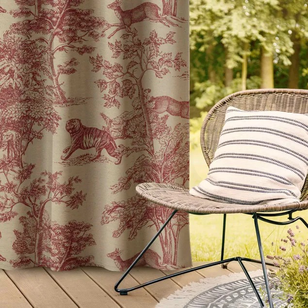 Copper Engraving Outdoor Curtains