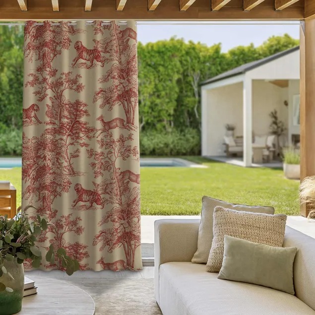 Copper Engraving Outdoor Curtains