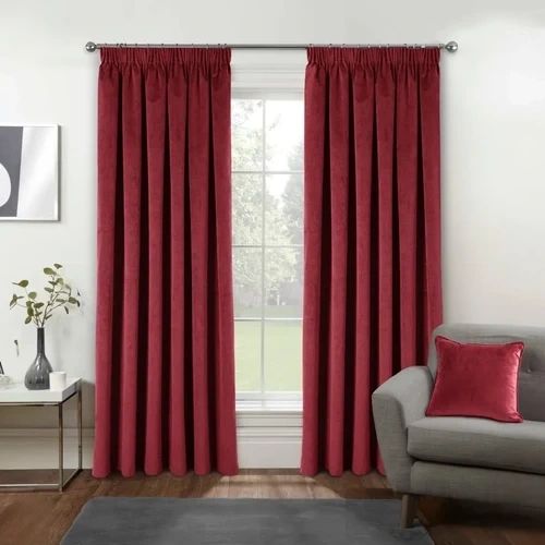 Cream Velvet Blackout Curtains