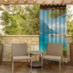 Dreamlike View Outdoor curtain