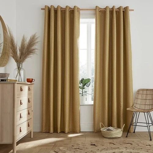 Flynn Eyelet Headed Blackout Lined Curtains