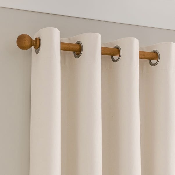 Luna Brushed Blackout Eyelet Door Curtain