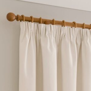 Luna Brushed Blackout Pencil Pleat Curtains
