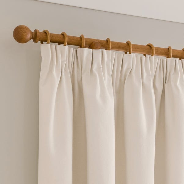 Luna Brushed Blackout Pencil Pleat Curtains