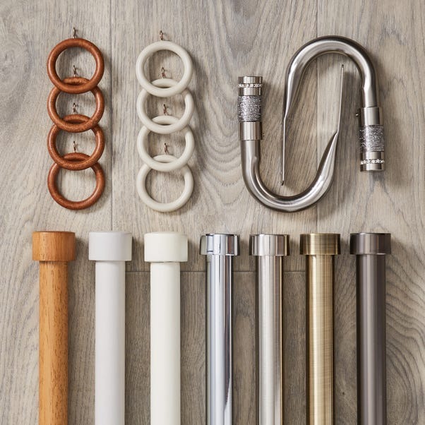 Trinity Fixed Wooden Eyelet Curtain Rods