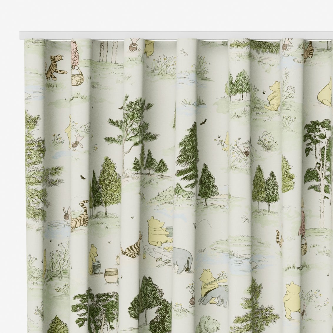 Winnie The Pooh Forest Green Curtains