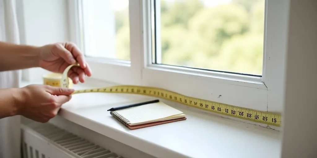 What measurements are needed for making eyelet curtains?