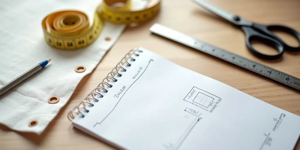 What tools do you need to measure for eyelet curtains?