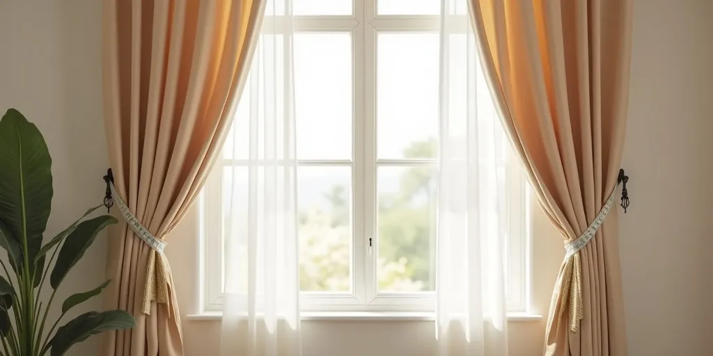 How do you calculate the width of eyelet curtains for a fuller look?