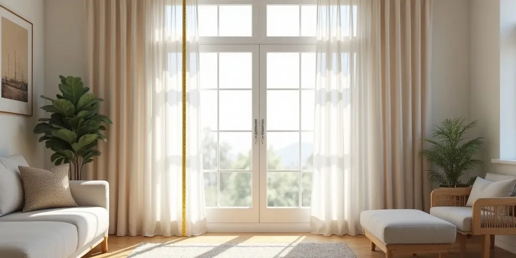 What is the importance of considering the drop when measuring for eyelet curtains?