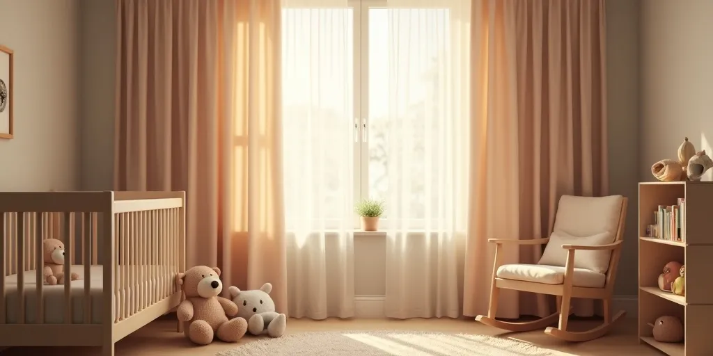 How can blackout curtains benefit a nursery?