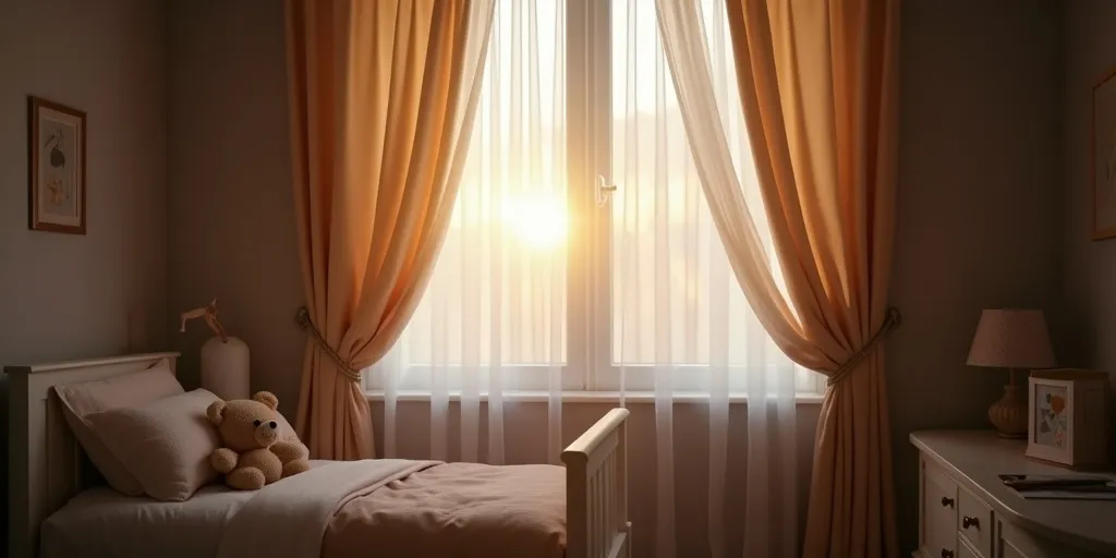 Why are blackout curtains recommended for a nursery?