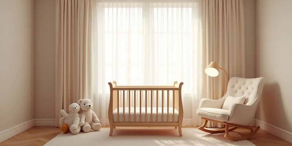 What advantages do blackout curtains offer in a nursery?