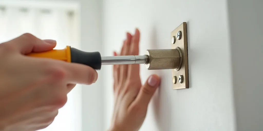 How can you ensure that the curtain rod brackets are securely fastened?