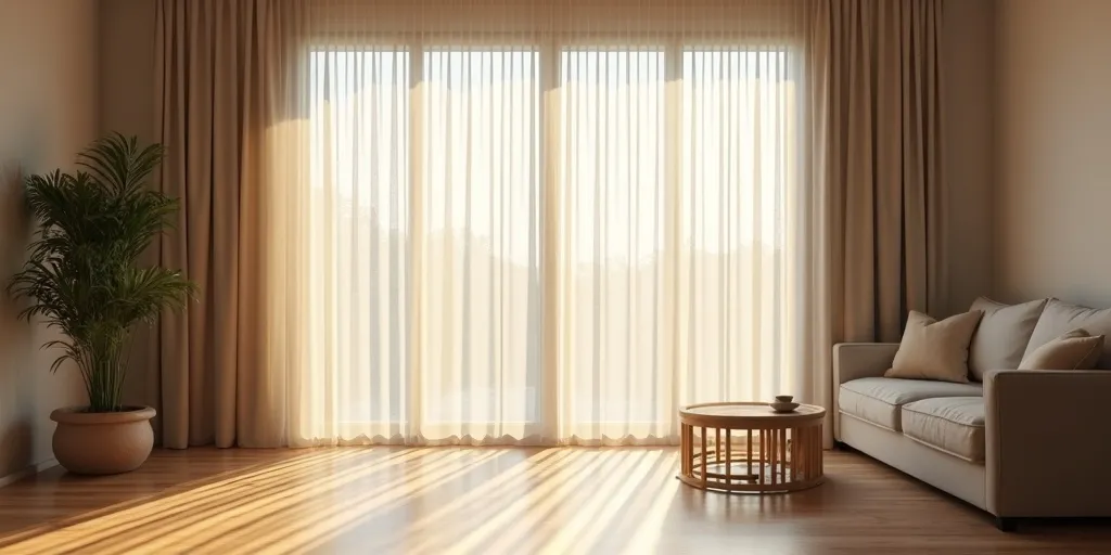 When should sheer curtains be hung in relation to blackout curtains?