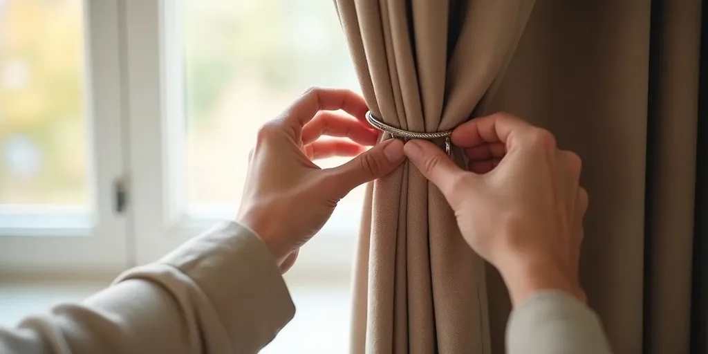 What should you do if curtain eyelet rings are misaligned?